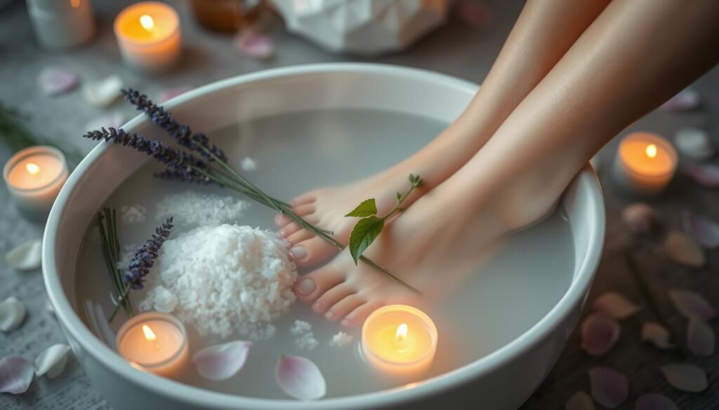 relaksujące kąpiele stóp
