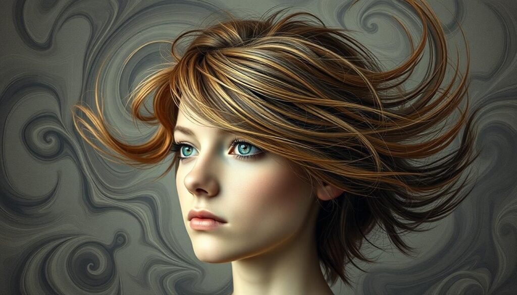 wpływ stresu na włosy