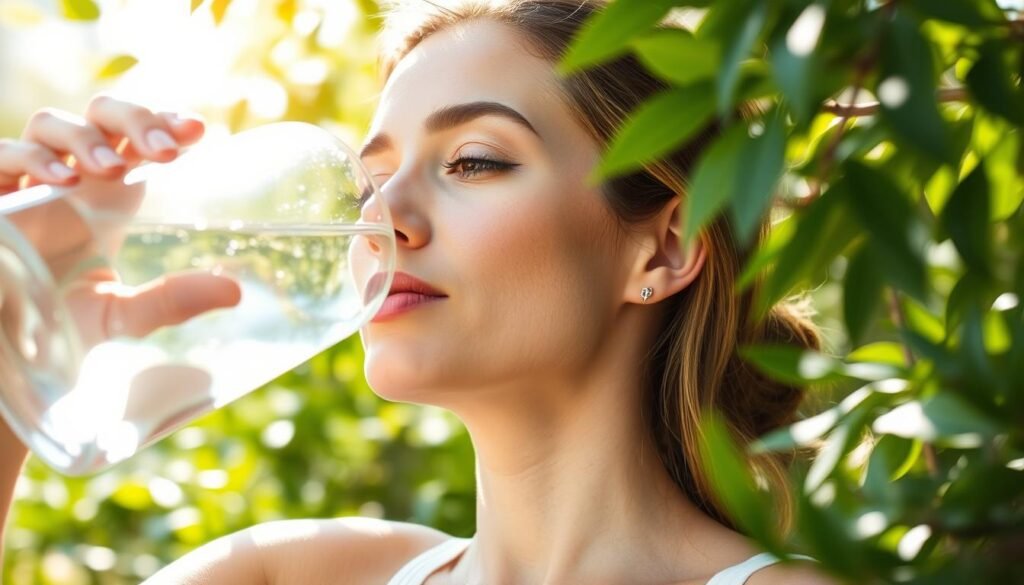 Kobieta pije wodę Kobieta pije wodę
