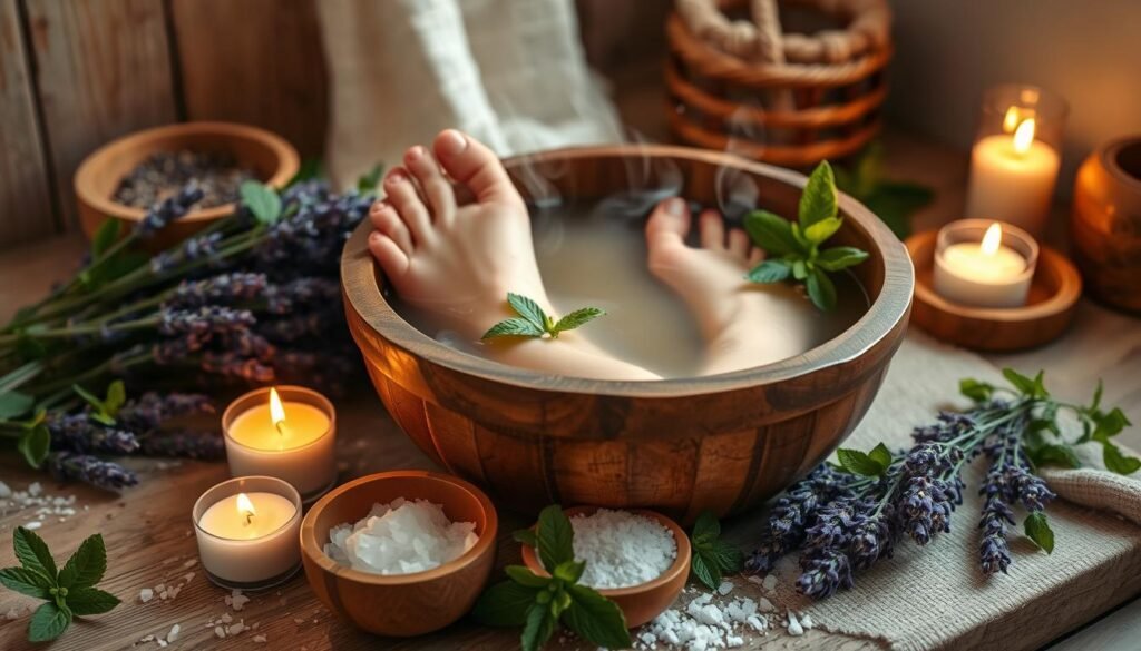 domowe kąpiele na stopy